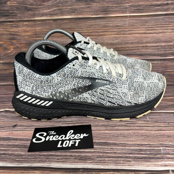 Brooks Adrenaline GTS 21 Women's White Black Athletic Running Shoes Size 9 - Picture 1 of 8